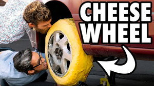 We Put Cheese Wheels On A Car