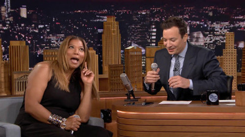 The Tonight Show Starring Jimmy Fallon - S2E79: Queen Latifah, Sam Rockwell, a performance by the Broadway cast of Something Rotten!