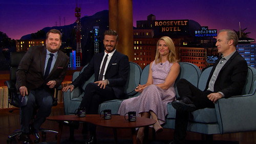 The Late Late Show with James Corden - S1E4: David Beckham, Claire Danes, Bob Odenkirk