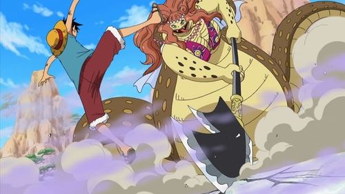 One Piece - S12E414: All-Out Special Power Battle!! Gum-Gum vs. Snake-Snake