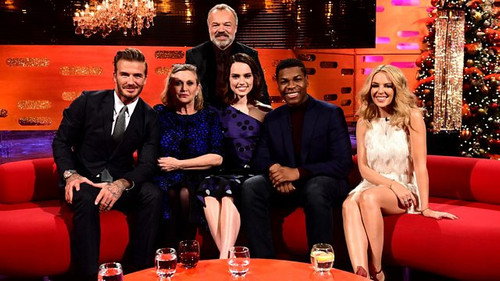The Graham Norton Show - S18E12: David Beckham, Carrie Fisher, Daisy Ridley, John Boyega, Kylie Minogue