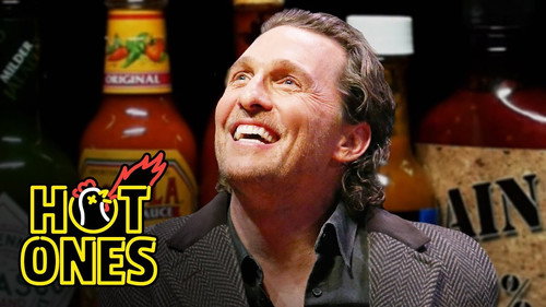 Hot Ones - S13E4: Matthew McConaughey Grunts It Out While Eating Spicy Wings