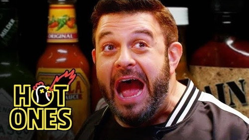 Hot Ones - S4E5: Adam Richman Fanboys Out While Eating Spicy Wings