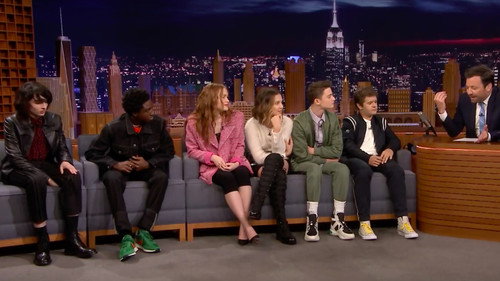 The Tonight Show Starring Jimmy Fallon - S6E166: Millie Bobby Brown/Finn Wolfhard/Gaten Matarazzo/Caleb McLaughlin/Noah Schnapp/Sadie Sink/Ramy Youssef/Ivan Orkin
