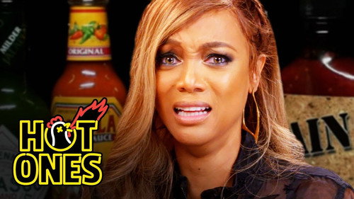 Hot Ones - S5E14: Tyra Banks Cries for Her Mom While Eating Spicy Wings