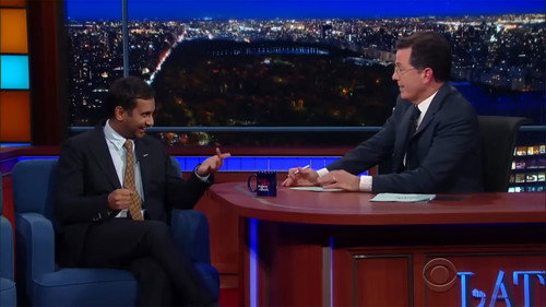 The Late Show with Stephen Colbert - S1E41: Aziz Ansari, Shonda Rhimes, Bruce Campbell, Lucy Lawless