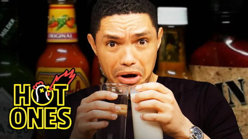 Hot Ones - S9E3: Trevor Noah Rides a Pain Rollercoster While Eating Spicy Wings