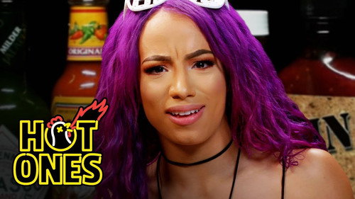 Hot Ones - S5E2: Sasha Banks Bosses Up While Eating Spicy Wings