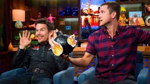 Watch What Happens Live with Andy Cohen - S9E89: Aaron Tveit & Ethan Hawke