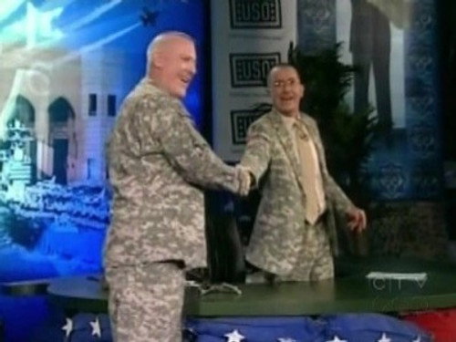 The Colbert Report - S5E79: Stephen broadcasts from Iraq, Command Sgt. Major Frank Grippe